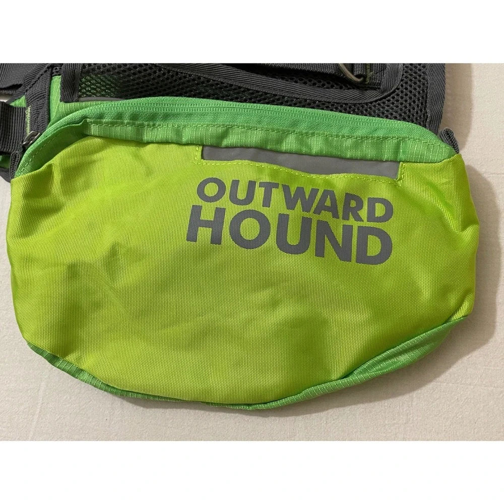 Outward Hound Dog Backpack Saddlebag Hiking Gear Green Pet‎ Pack